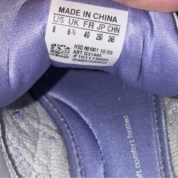 Adidas Women’s White & Purple Fit Foam Sneakers Size 8 - Picture 9 of 10